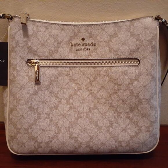 Kate Spade Signature Flower Large Swingpack Crossbody Bag - Dark Beige NWT - Picture 1 of 7